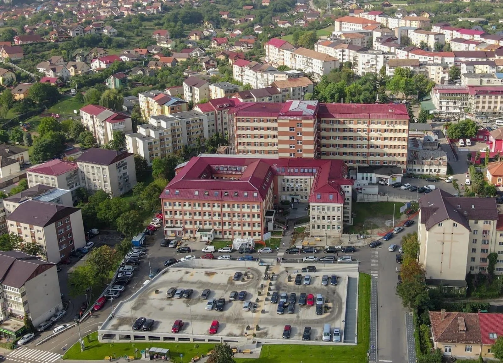 Vedere aeriană a Spitalului Județean de Urgență Zalău